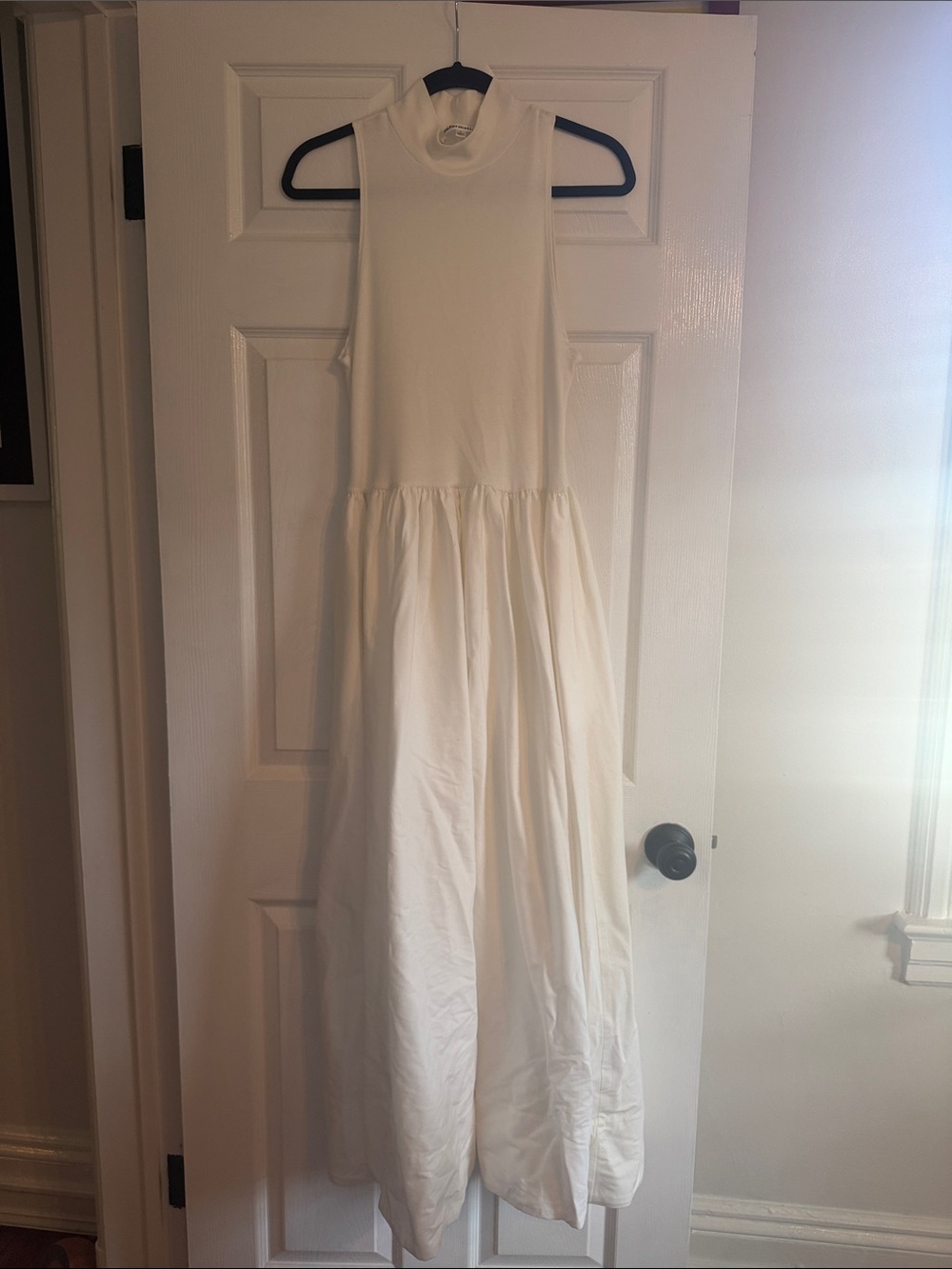 Women’s Anthropologie Cream High-Neck Maxi Dress